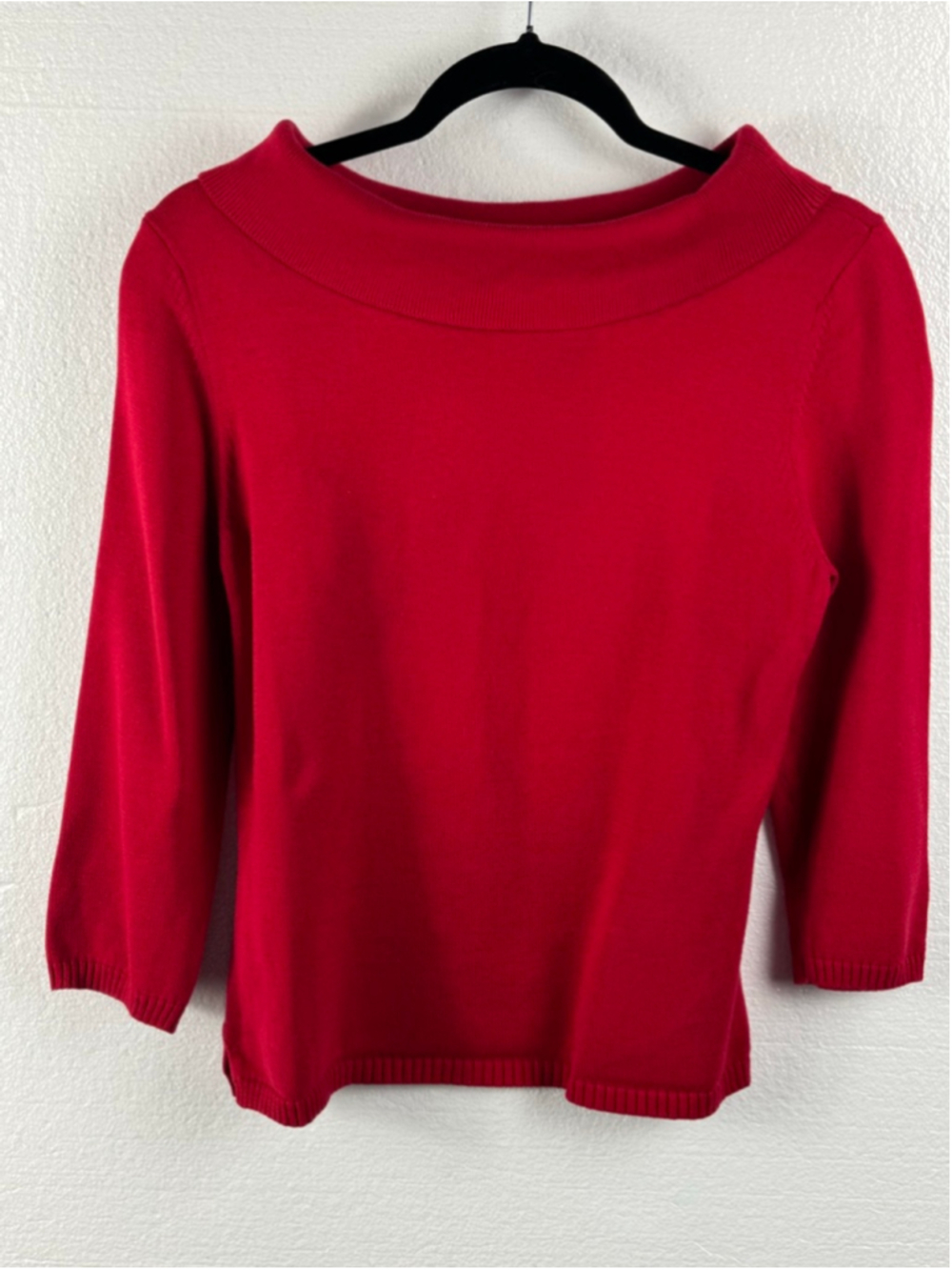 Vintage Bonnie and Bill by Holly Red Boat Neck Sweater Size Medium